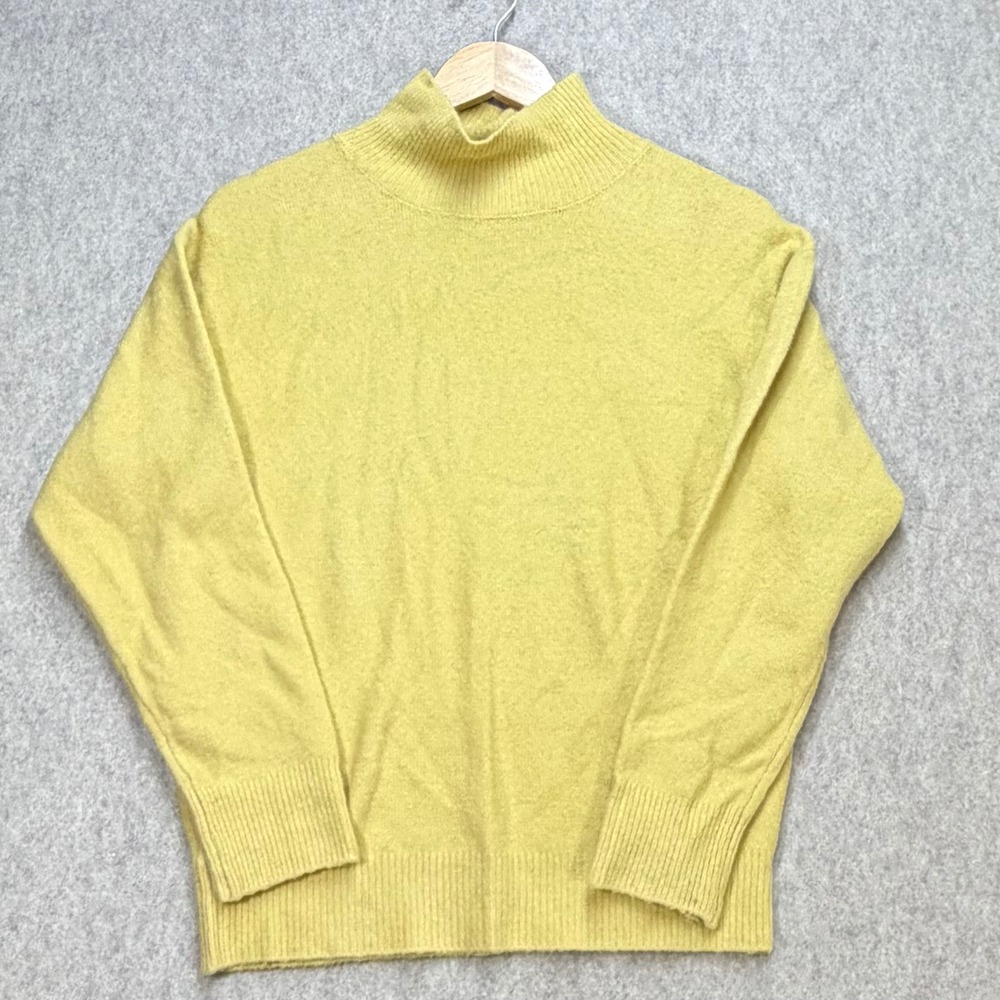Mock Neck Sweater Womens OS Yellow Look by M Minimalist Coquette Light Academia